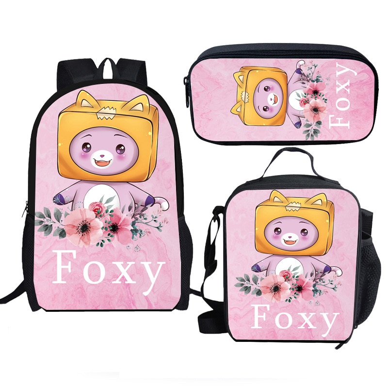 HOT Creative Fashion Classic Cool LankyBox 3D Print 3pcs Set pupil School Bags Laptop Daypack Backpack - Lankybox Plush