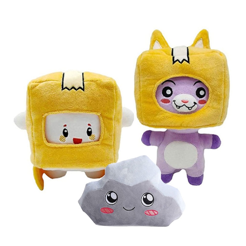 Hot New 20cm Anime Foxy Rocky Soft Yellow box Stuffed Plush Doll Toys Gifts for Children - Lankybox Plush