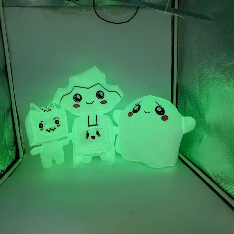 Lankybox Glow In The Dark Plush Foxy Boxy Ghosty Lanky Box Removable Soft Toy Children Gift 2 - Lankybox Plush