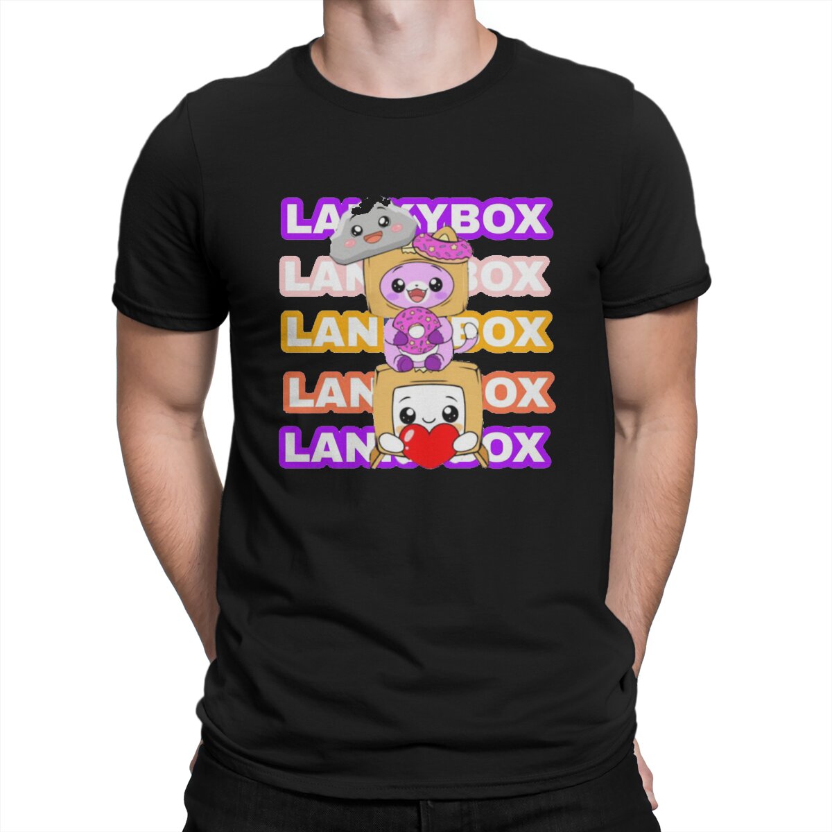 Youtube Men s T Shirt Lanky Box Amazing Tees Short Sleeve O Neck T Shirt 100 - Lankybox Plush