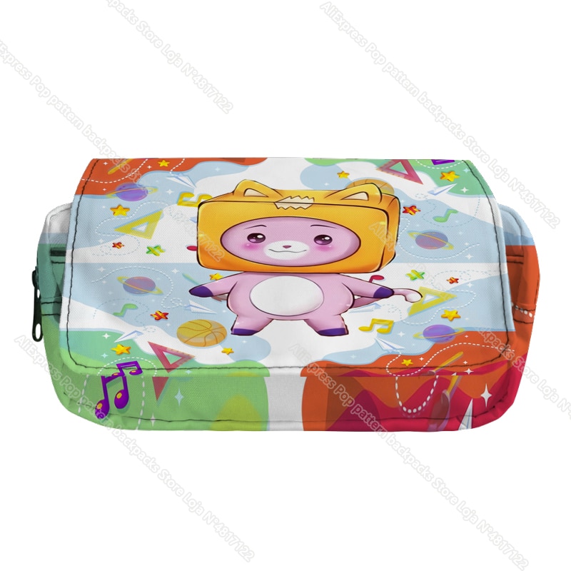 Cartoon Lankybox Pencil Case Cute Boy Girl Creative Pencil Cases Storage Kids Pen Bag Stationery Box 4 - Lankybox Plush